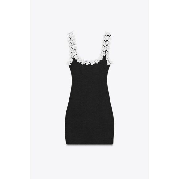 ZARA STRETCH DRESS WITH FLOWER HARDWARE - Picture 7 of 8